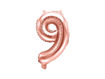 Picture of FOIL BALLOON NUMBER 9 ROSE GOLD 16 INCH